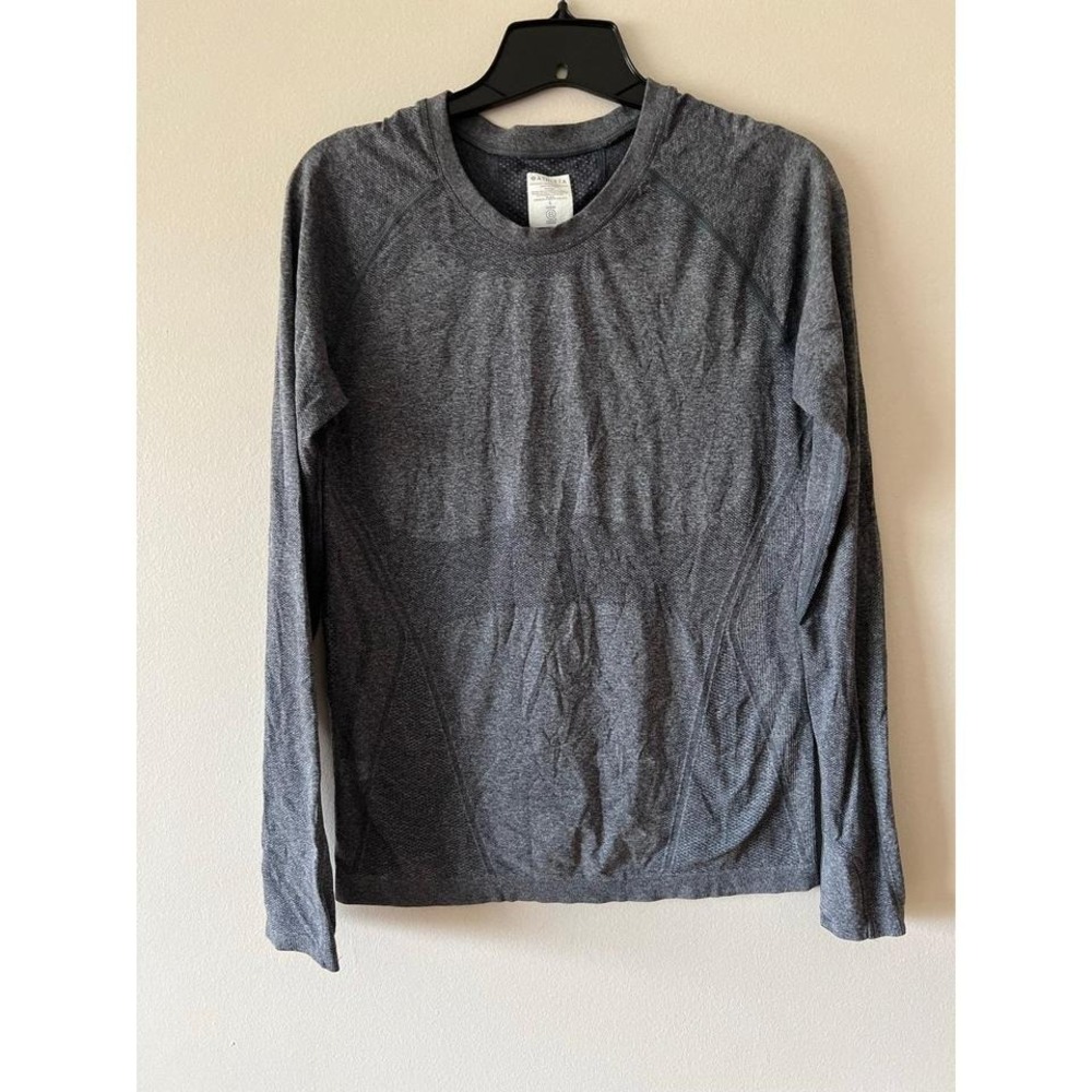 Athleta Momentum Seamless Long Sleeve Top Gray Large